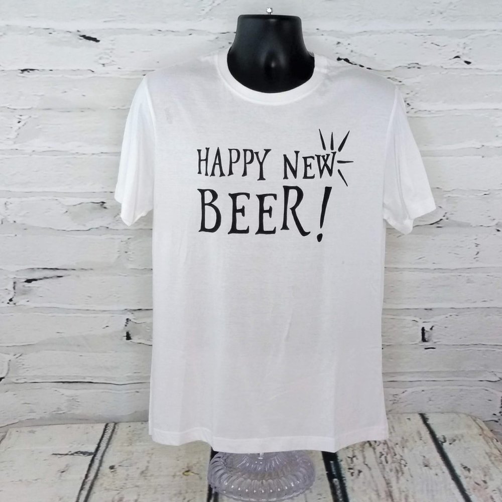 Noize Tees Happy New Beer Novelty Graphic T-Shirt